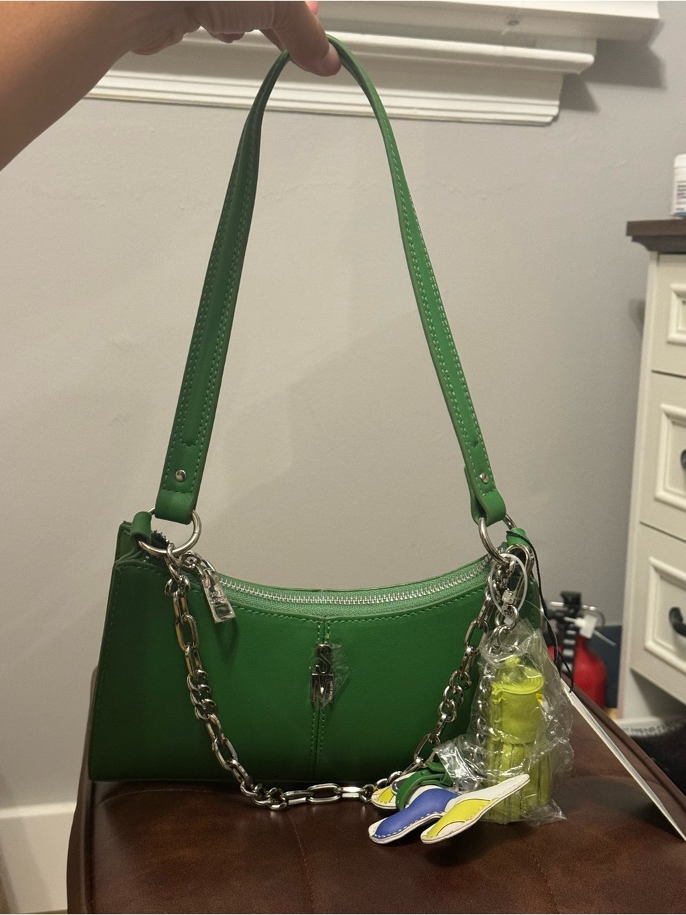 Steve Madden retro green shoulder bag